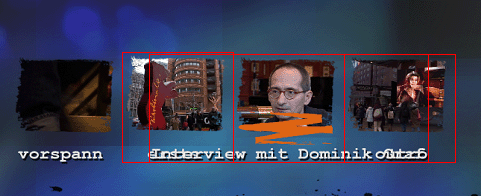 Die roten Markierungen zeigen an, wo sich Schaltflächen überlappen